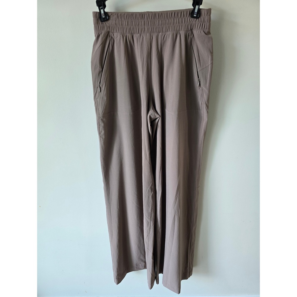 Lululemon Swift Wide Leg Pants Taupe Brown Smocked Waist LW5FFBS Womens 4